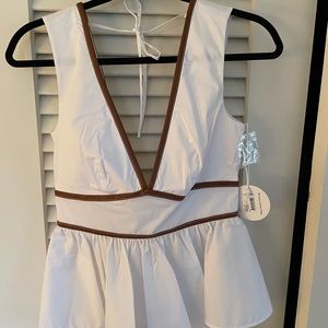 Staud Trent Peplum Top - NWT